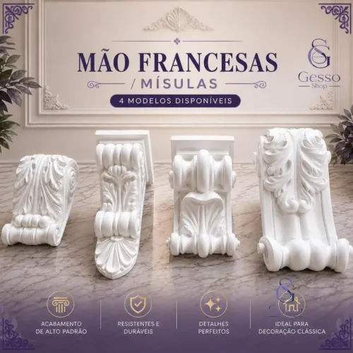 Mão Francesa / Corbel / Mísula / Peanha de Gesso