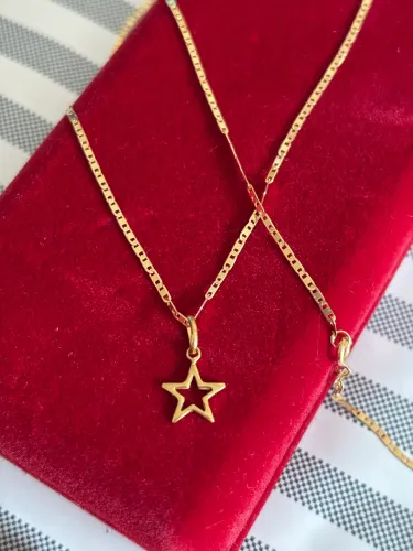 Corrente Ouro18k com pingente 