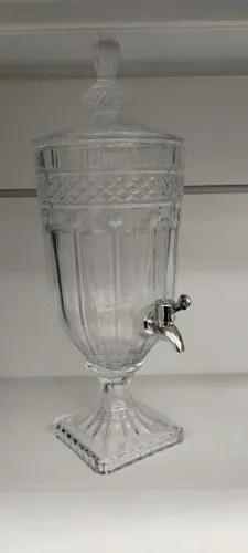 Vendo suqueira decorada de vidro de 3 litros