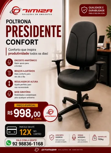 Poltrona diretor, com entrega grátis Manaus!
