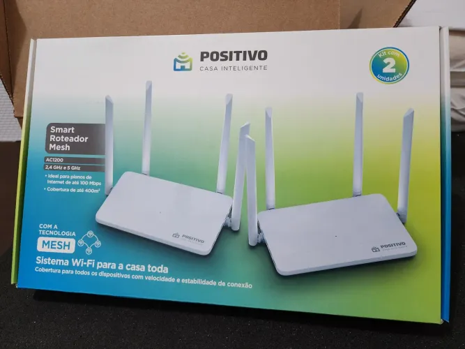 Kit com 2 unidades Roteador Mesh Smart Positivo - Lacrado