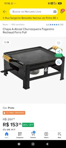 Réchaud a venda