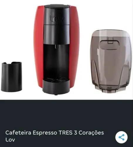 Cafeteira 3 corações