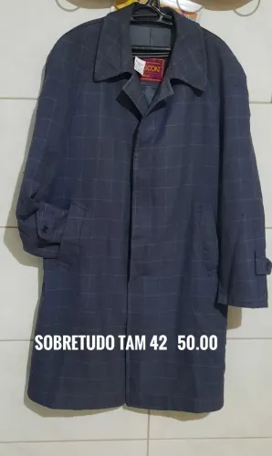 Casaco sobretudo tam m adulto