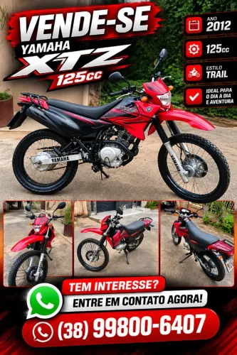 Vendo XTZ125K ano 2012