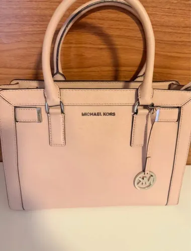 Bolsa Michael Kors Dillon  Satchel Couro Saffiano Rosa