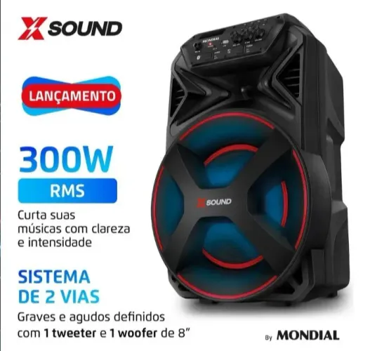 Caixa de som mondial 300W RMS(nova na caixa)