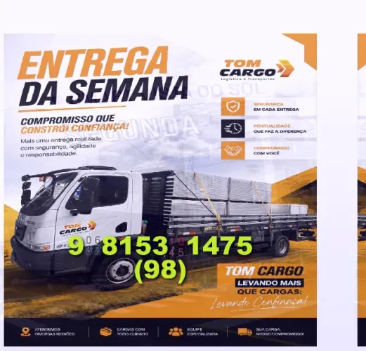 frete transporte de cargas na sua mudança. Entre em contato e solicite!