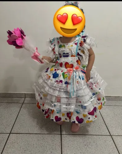 Vestido junino Infantil 4 a 5 anos