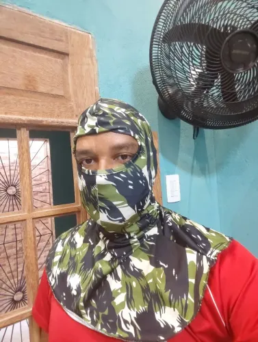 Balaclava camuflada touca ninja