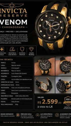 Relógio Invicta Venom Reserve