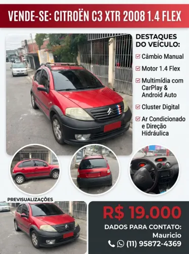 Citroen C3 XTR 1.4 Flex 8V 5P 2008