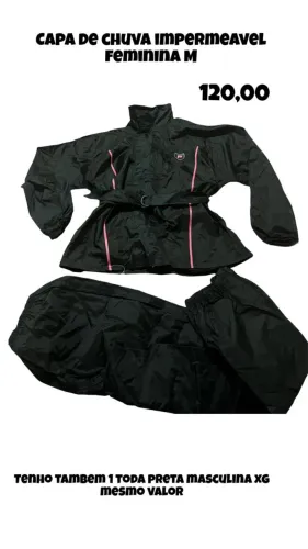 Capa de chuva motociclista