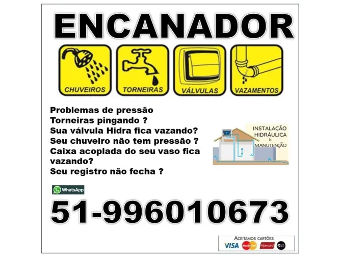 Está com vazamento? ENCANADOR.