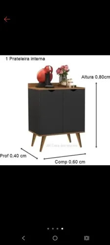 Aparador de cozinha na caixa 