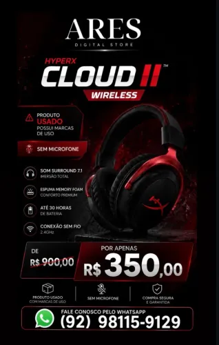 FONE HYPERX CLOUD II  WIRELESS