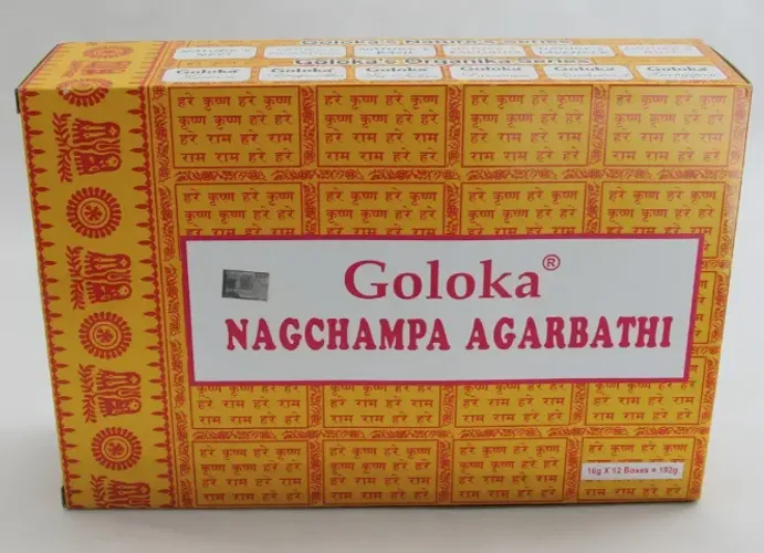 Incenso Goloka Nag Champa - 12 caixas de 15 gramas (Novo/Lacrado)