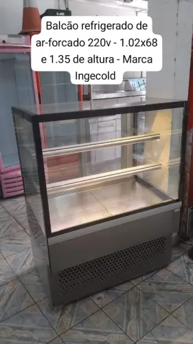 Balcão refrigerado ar foçado 220v 1.00x68x1.35