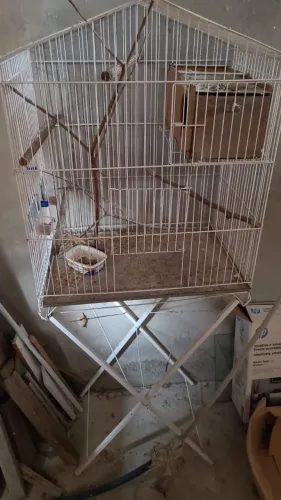 Gaiola Grande Para Calopsita E Pássaros Com Suporte De Pé E Ninho
