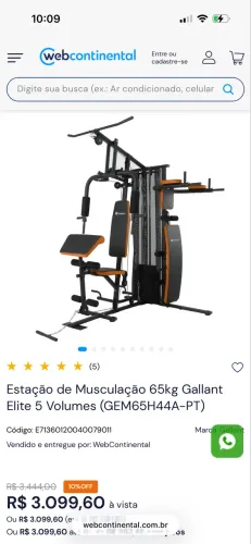 Aparelho de musculação