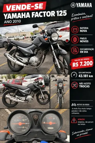 YAMAHA FACTOR 125 - ANO 2010