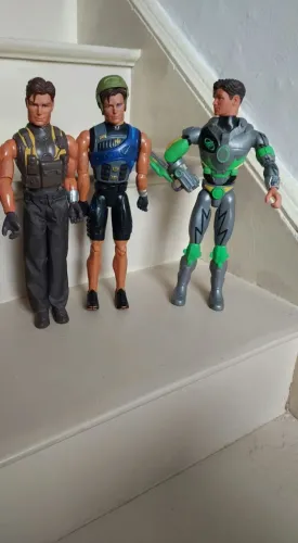 Lote Bonecos Max Steel 3 peças