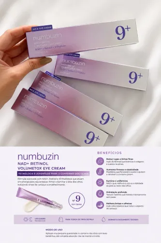 Numbuzin creme para área dos olhos (Retinol e NAD+)