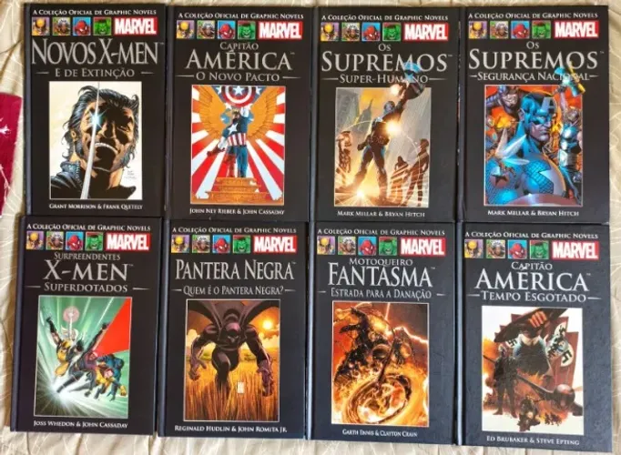 Lote Coleção Graphic Novels Marvel Salvat Capa Preta - 13 Volumes