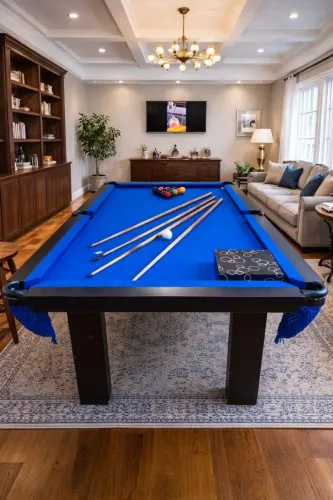 Mesa de sinuca 3 em 1 mesa de sinuca mais tampo refeição mais marcação e kit de Ping pong 