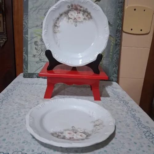 Pratos floral porcelana schmidt, sobremesas