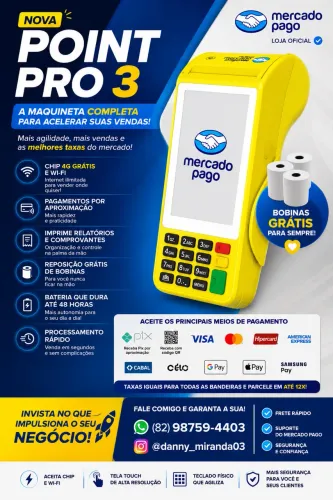 MÁQUINA DE CARTÃO MERCADO PAGO