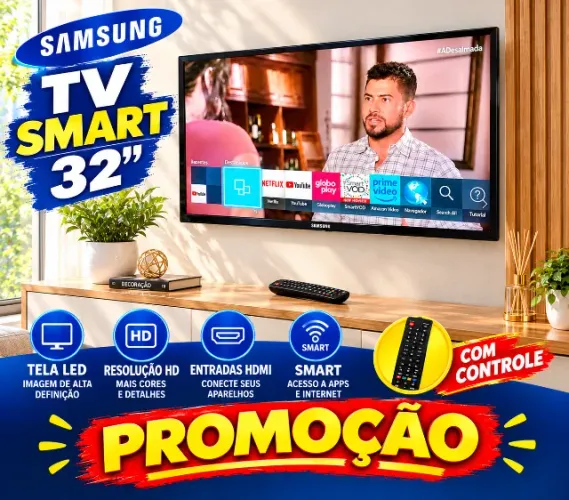 Tv Samsung SMART 32? led hdmi - PROMOÇÃO 