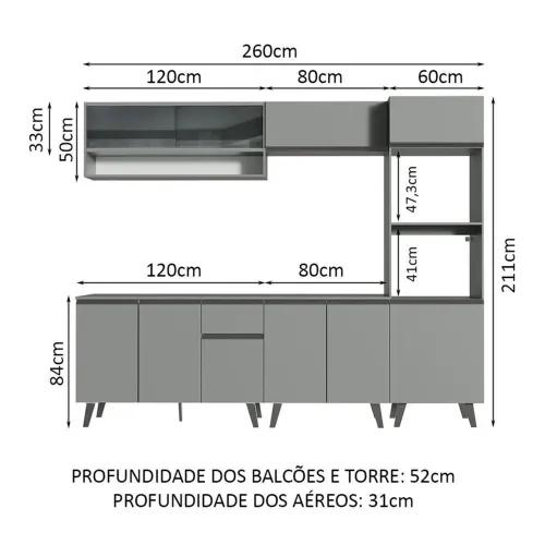 Armário de cozinha Madesa