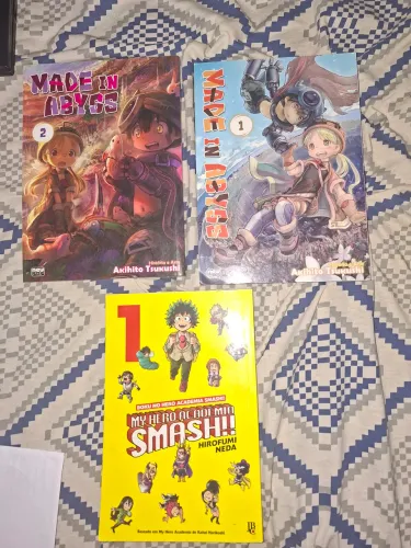 Made in abyss 1 - 2 mangas. My hero smash vai de brinde