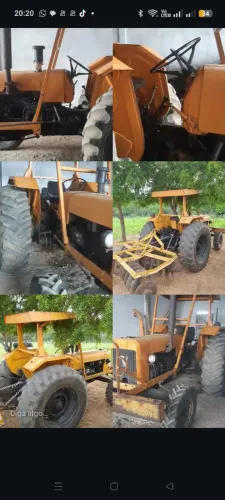 Trator valment 85 funcionando tudo tomada de força e comando de grande de arrasto 