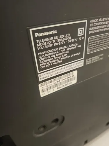 PANASONIC VIERA SMART TV LED 39" FULL HD, MODELO TC-39AS600B