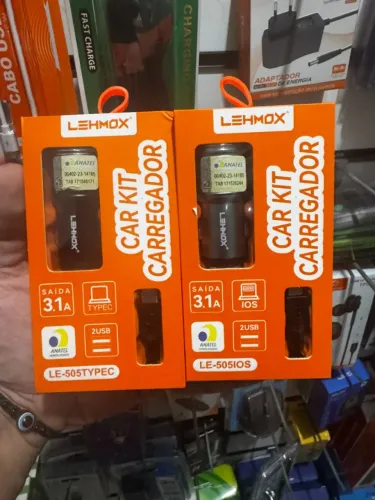 Carregador Veicular - USB Duplo + Cabo