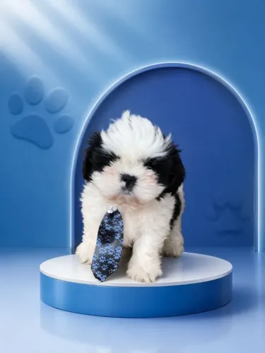 Cachorro shih Tzu escuro macho