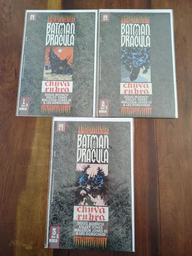 Batman & Drácula: Chuva Rubra Minissérie em 3 partes (Kelley Jones) Editora Abril 1992