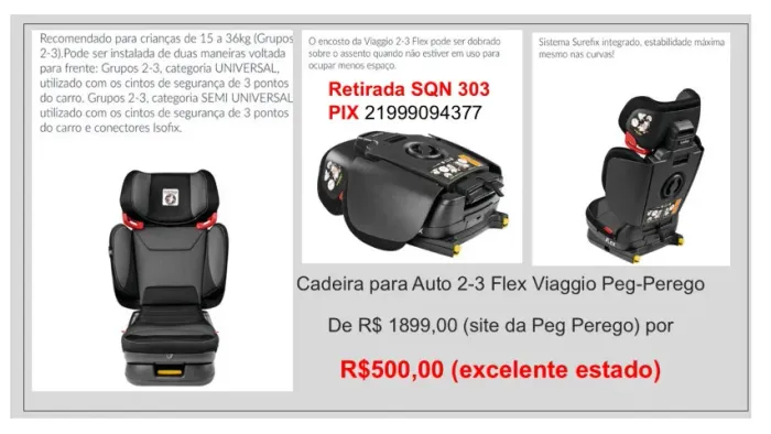 Cadeirinha para Auto (muito nova)