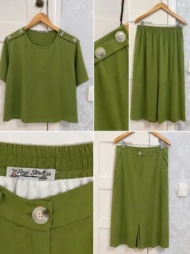 Conjunto verde em Viscose