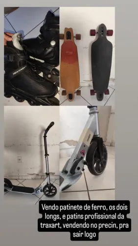Vendo patinete, skate e patins