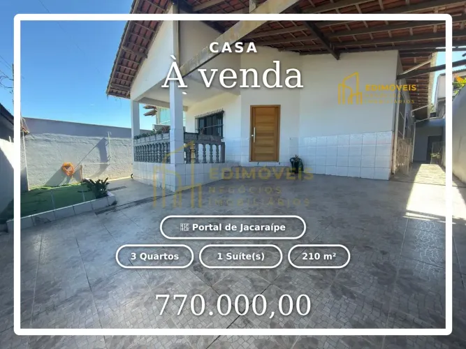 Oportunidade: Casa com 1 Suíte e Churrasqueira no Portal de Jacaraípe