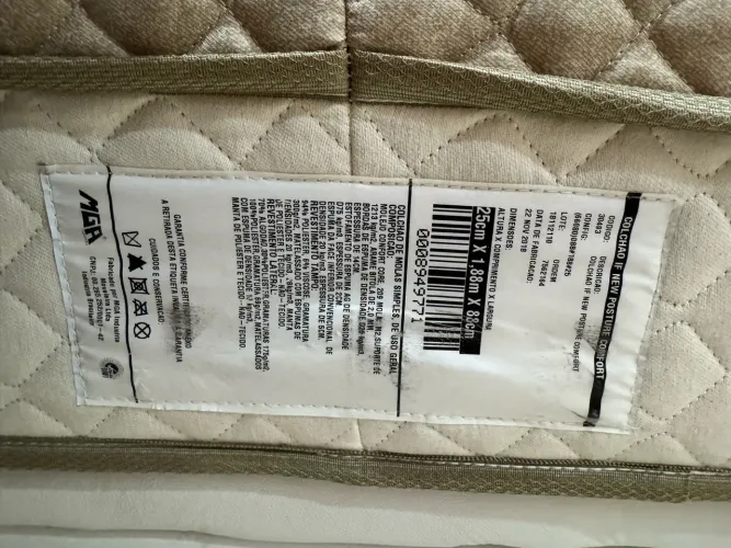 Cama box baú solteiro com colchão