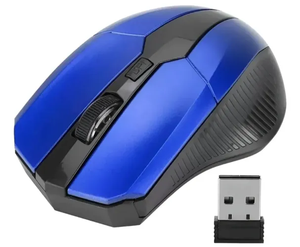 Mouse sem fio Knup G10 Azul com preto Novo Promoção