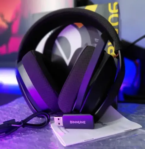 Headset Gamer Sem Fio Binnune BW06 Preto (NOVO)