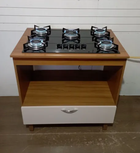 Fogão Cooktop Fischer + Balcão embutido 110v / 220v (Entrega)