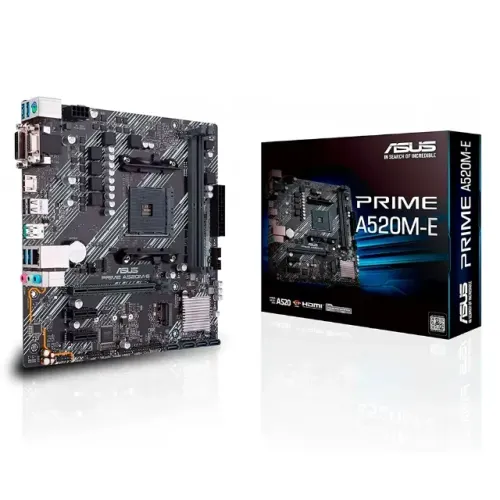 Placa-mãe PRIME ASUS A520M-E ddr4 + duas mémorias ram xpg ddr4 8gb 1.2v 2666 (USADOS)