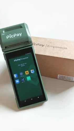 Maquininha PicPay Empresas Smart c/ Impressora - Desvinculada CNPJ MEI - Pix 0%
