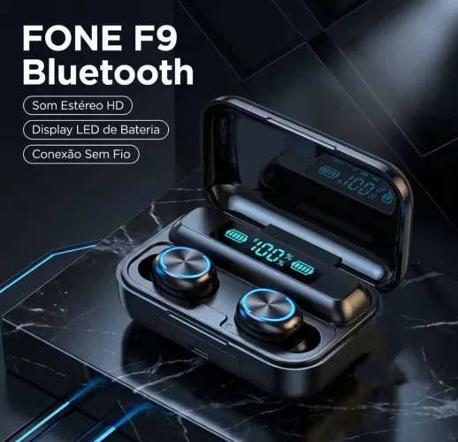 Fone De Ouvido F9 Bluetooth Prova D?água 